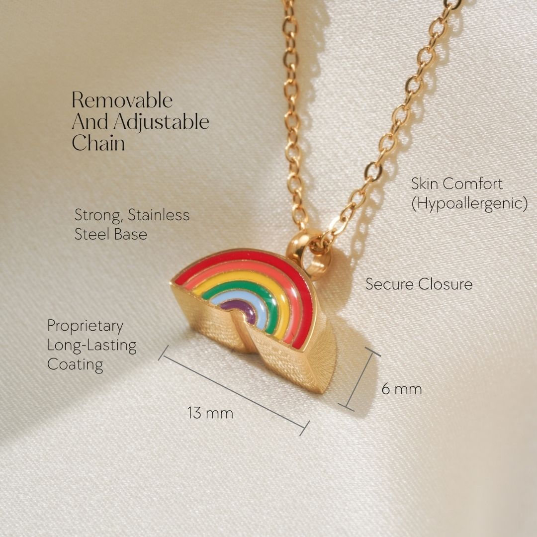 Rainbow - Memorial Necklace for Human Ashes - Rainbow
