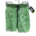New Art Class Boys Size 4 Lined Tropical Green Leaf UPF 50+ Swim Swimming Trunks