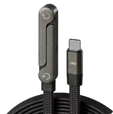 240W Fast Charging USB-C Cable – Foldable Stand Type-C Data Cable for Gaming & Fast Charging