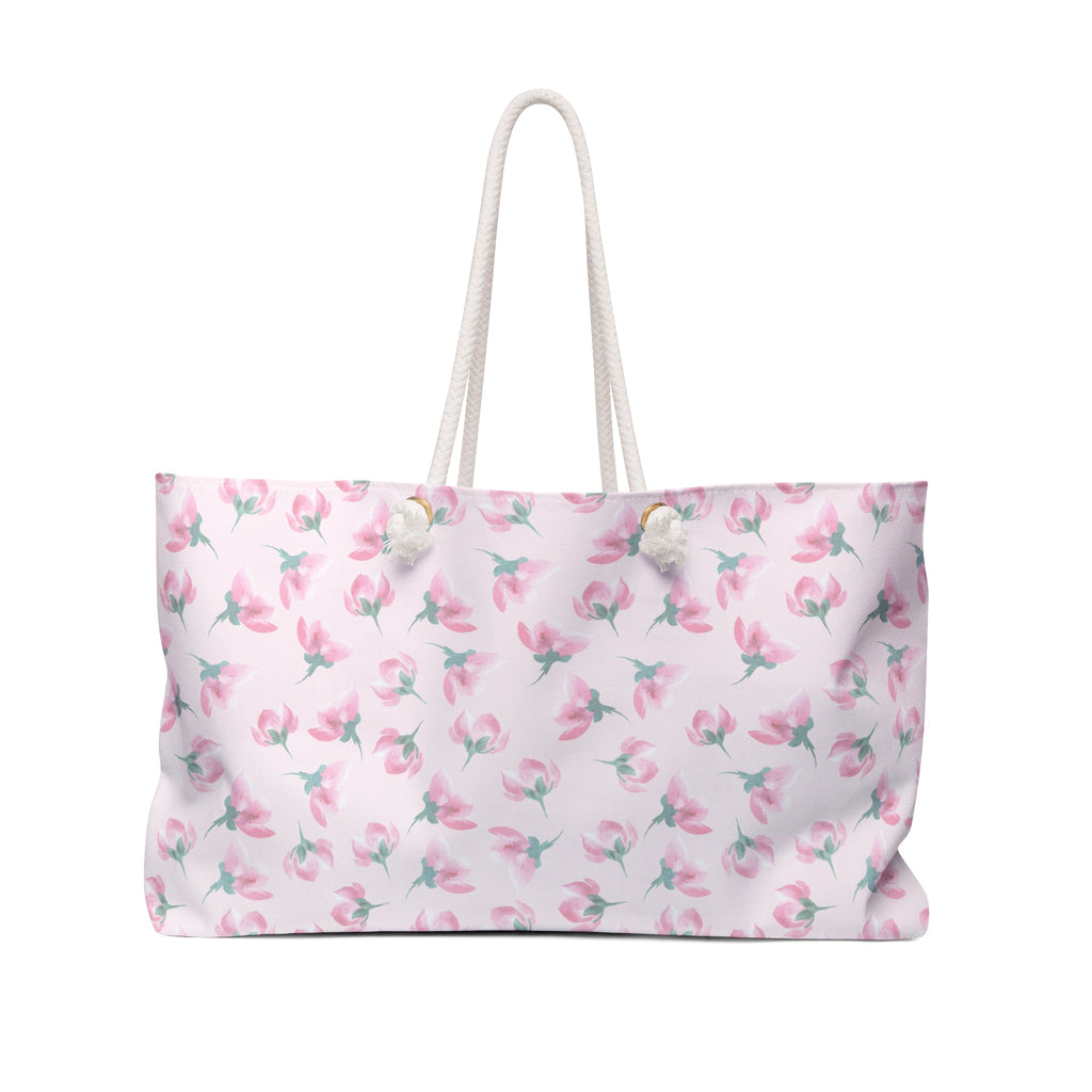 Customizable: Floral Weekender Bag, Travel Tote, Beach Bag, Vacation Accessory, Overnight Bag, Gift for Her, Summer Essentials