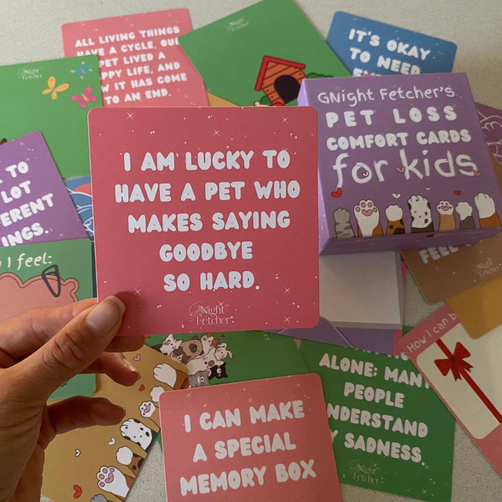 For Kids: Pet Loss Comfort Cards - 51 Affirmations with Prompts