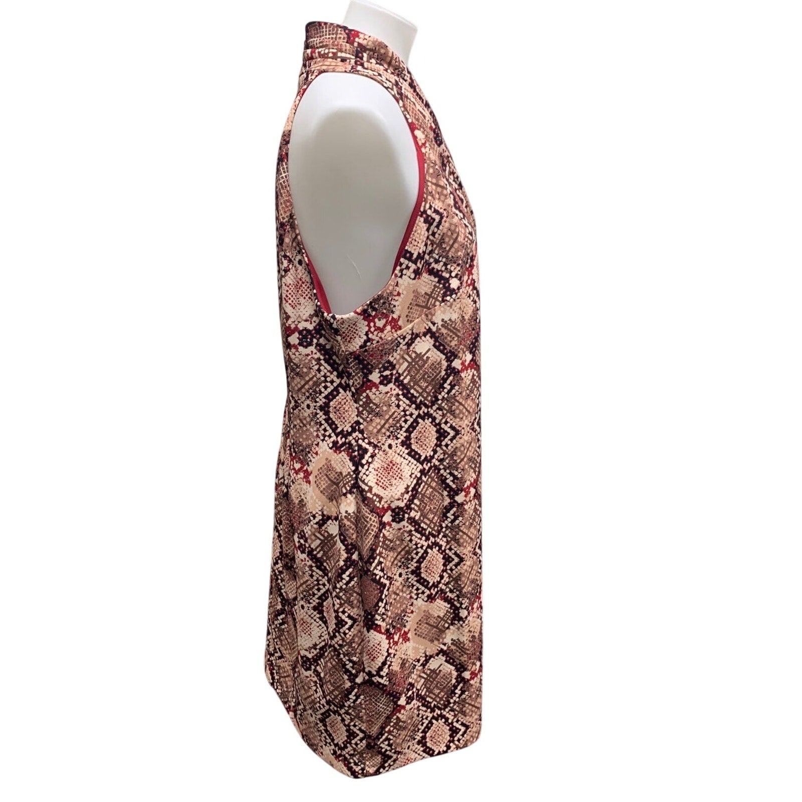 New Rachel Roy Womens XS Snake Skin Print Sleeveless Asym Crossover Sheath Dress