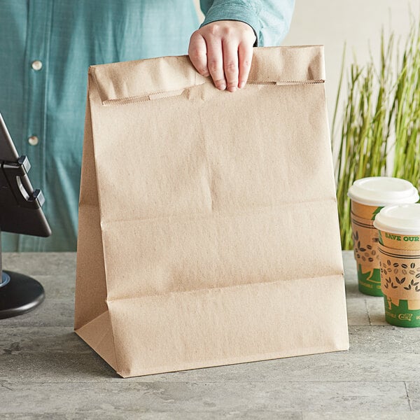 Duro 1/6 Natural Kraft Paper Barrel Sack Bag - 81068 (QTY:400)