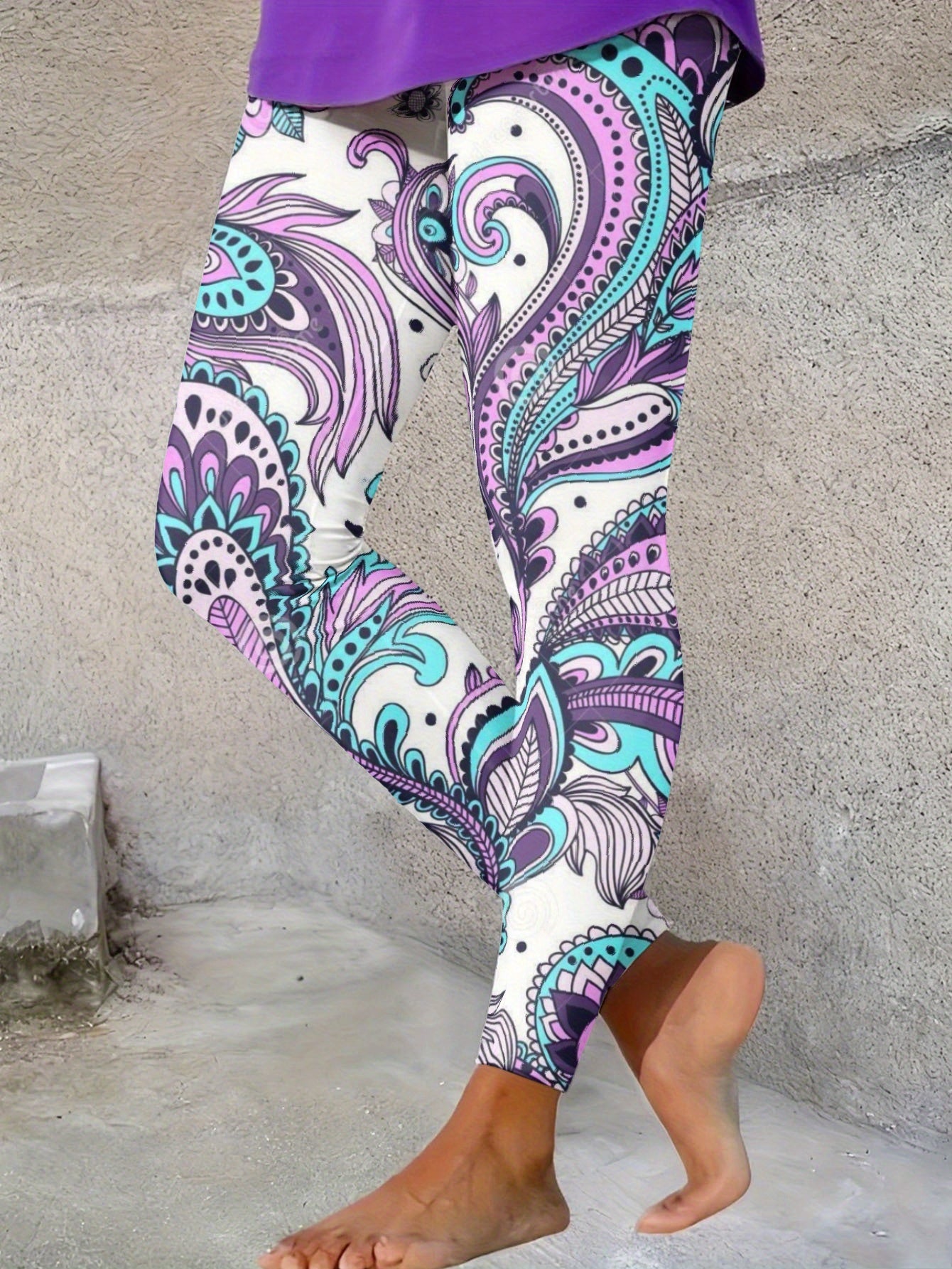 Women's Plus-Size High Waisted Leggings