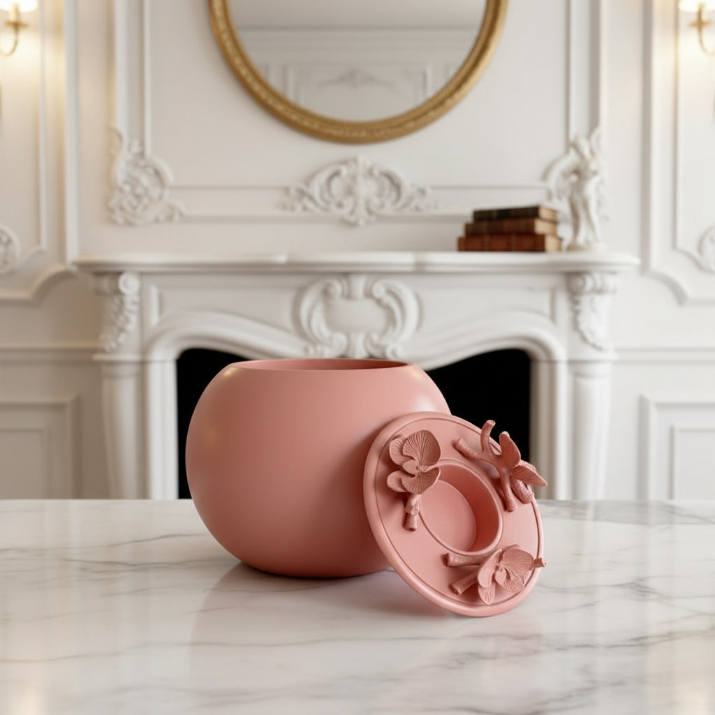 Orchid Urn for Dog & Pet Ashes - Handmade [CORAL]