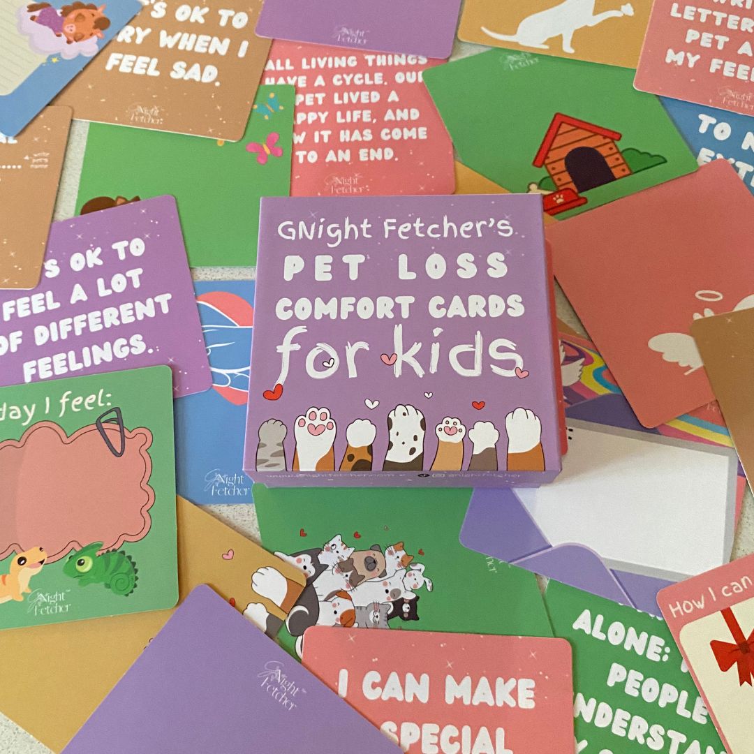 For Kids: Pet Loss Comfort Cards - 51 Affirmations with Prompts