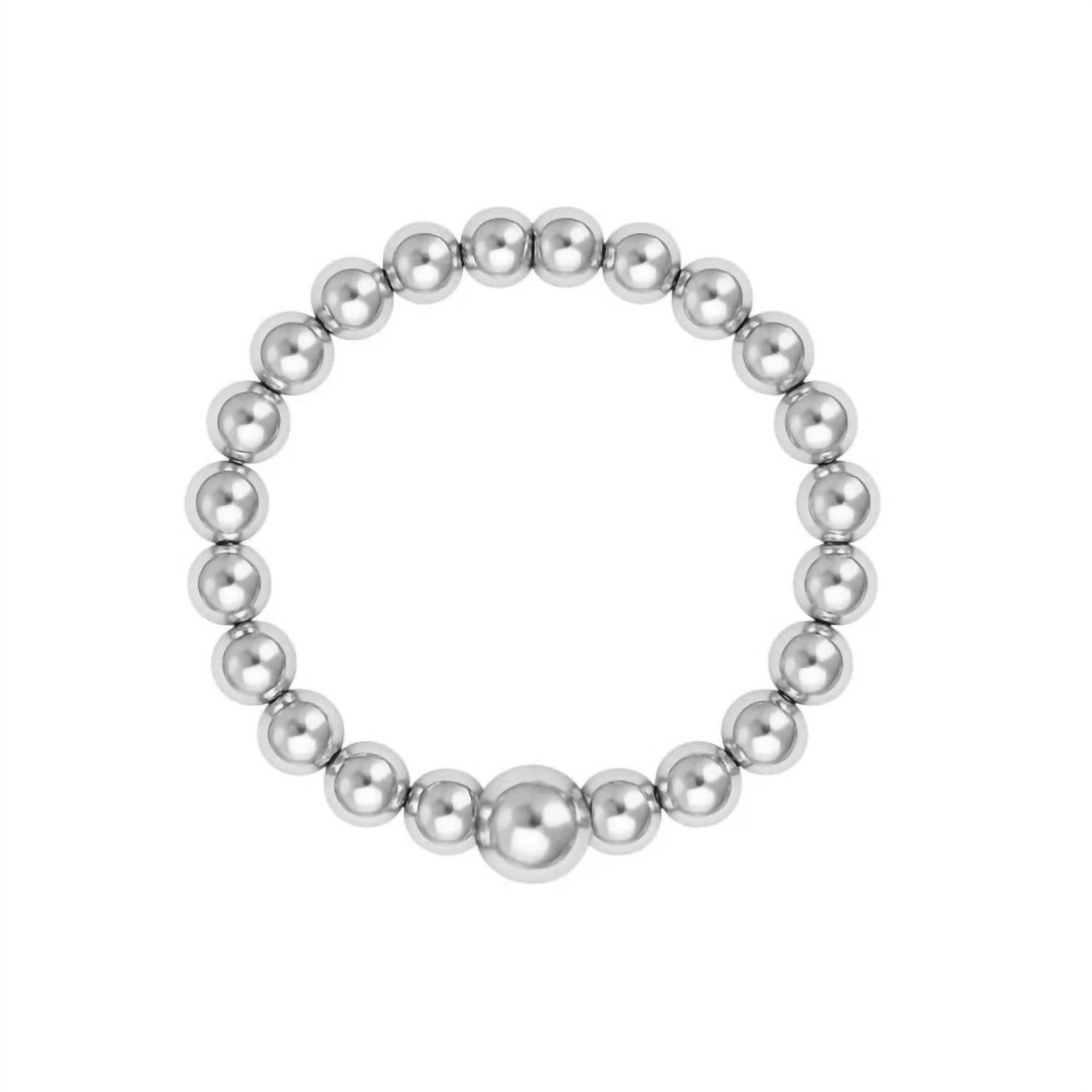 Women's Classic 2mm Beaded Stretchy Ring