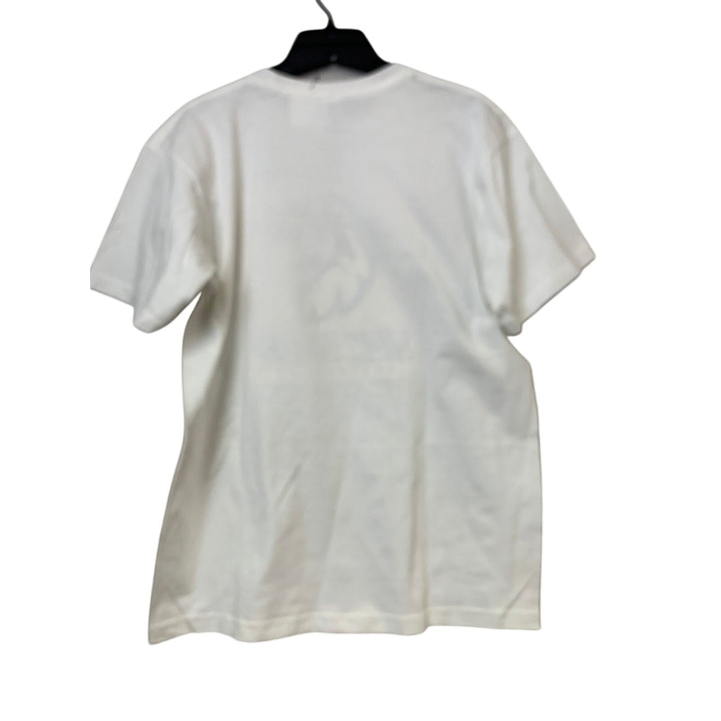 New Upcycled Hand Printed Girls XL Dandelion Wish 100% Cotton Short Sleeve Tee