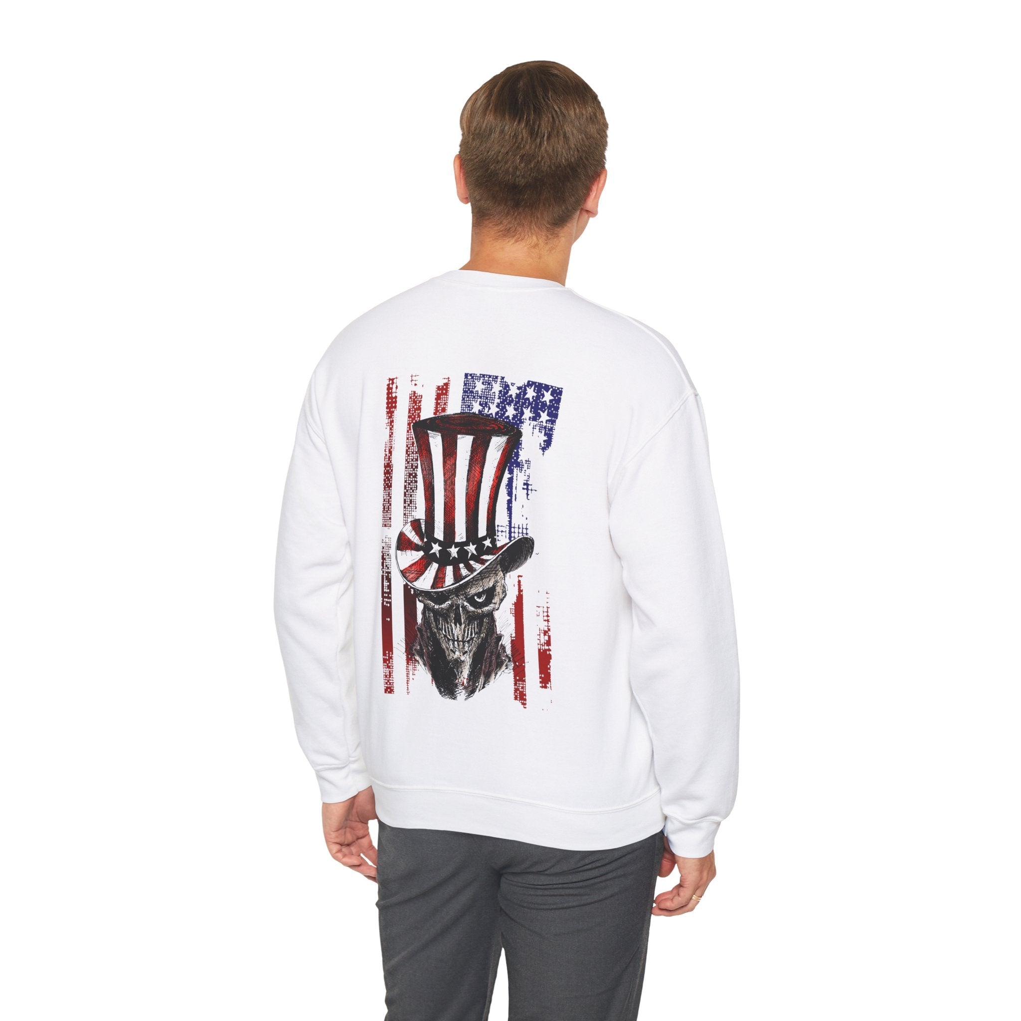 Patriotic Skull Crewneck Sweatshirt