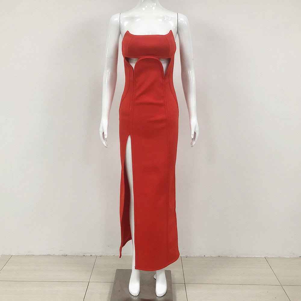 European Elegant Strapless :Sexy Long Dress