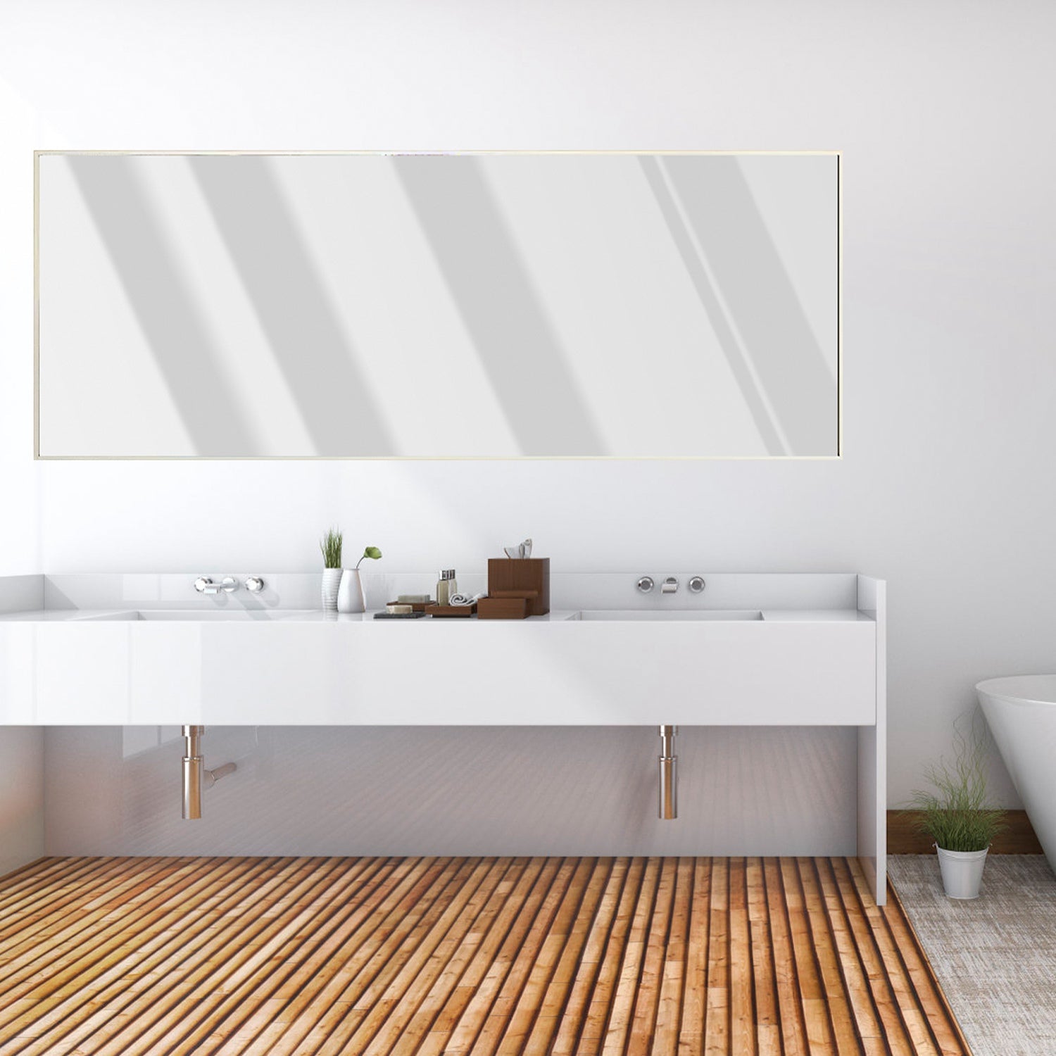 Full Length Mirror 63x18.9in Aluminum Alloy Wall Mirror Free Standing Floor Mirror Hanging Leaning Against Wall for Dressing Bedroom Living Room
