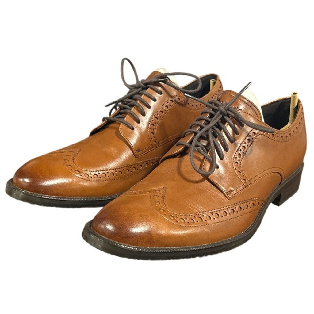 New W Box Cole Haan Men Size 9.5 British Tan Leather Wing Oxford Grand 360 Shoes