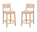 LINON HOME DECOR - DEVIN COUNTER STOOL UNFINISHED (SET OF 2) - CS279UNF02KD