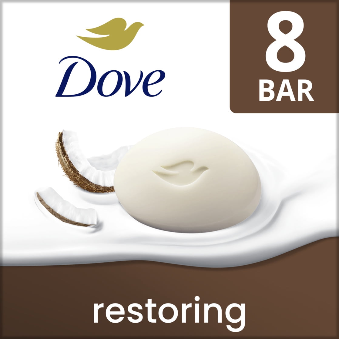 Beauty Bar Women'S Bath Soap Restoring Coconut & Cocoa Butter, 3.75 Oz 8 Bars