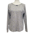 Cuddl Duds Womens Large PolyCotton Long Sleeve Moon Stars Patterned Sleep Shirt