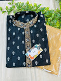 Black silk kurta set