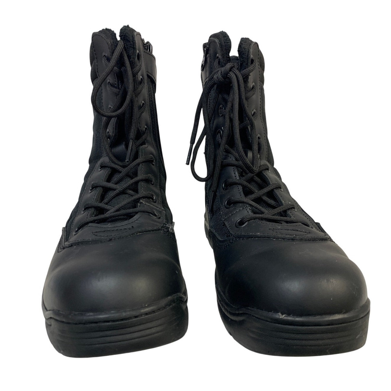 Nortiv 8 Mens Size 10.5 Black Boot Lace Up Round Toe Side Zip Outdoor Snow Boots
