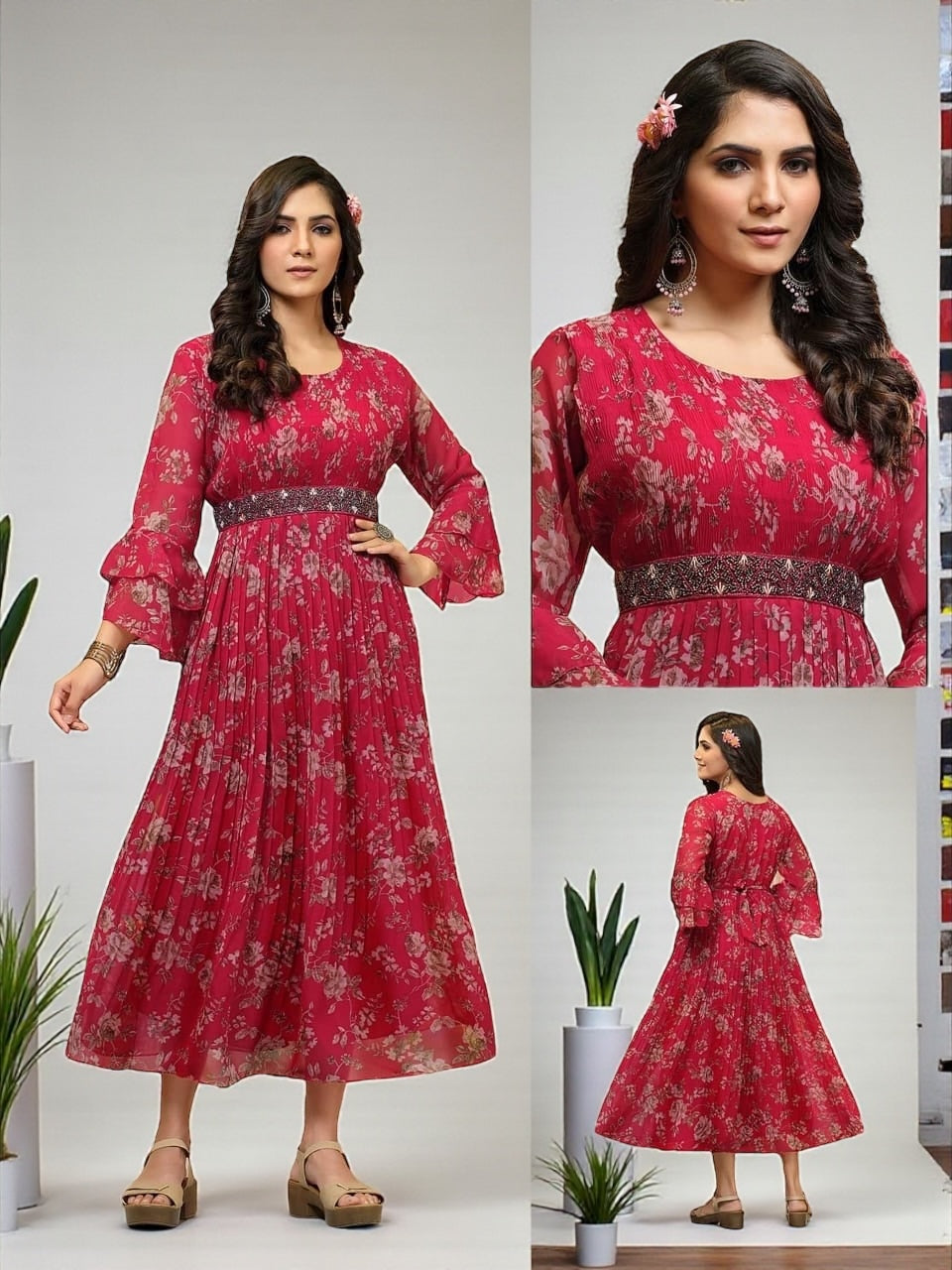 Chiffon long Kurti