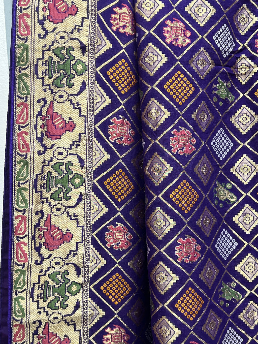 Patola bandhani saree with ready to wear blouse