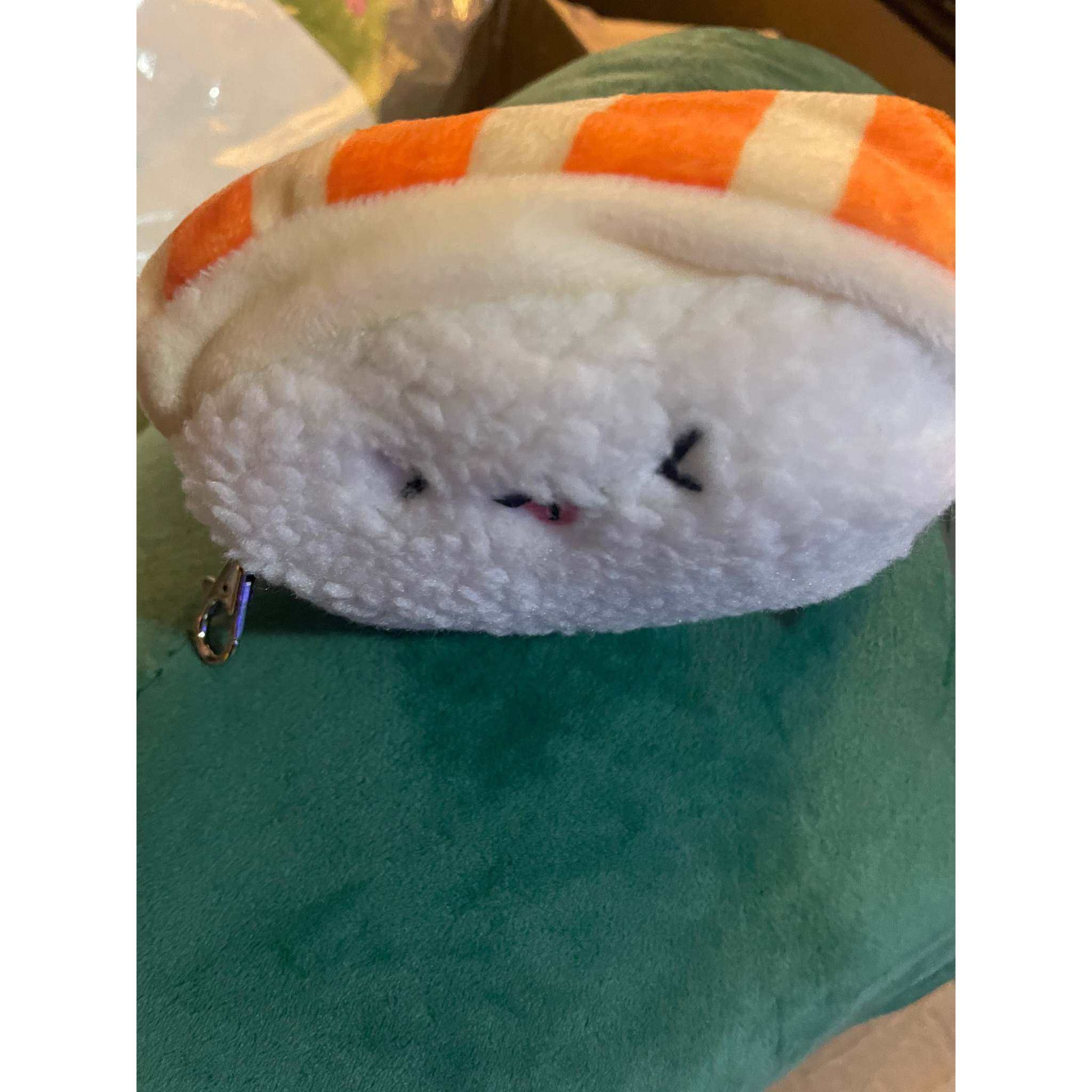 Sushi Plush Keychain 5 Soft Cute Design (Salmon)