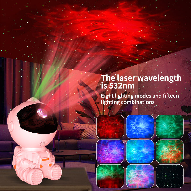 Astronaut Galaxy Projector Night Light – White Astronaut, Galaxy Lamp Star Projector for Kids Room, Space Decor & Birthday Gift