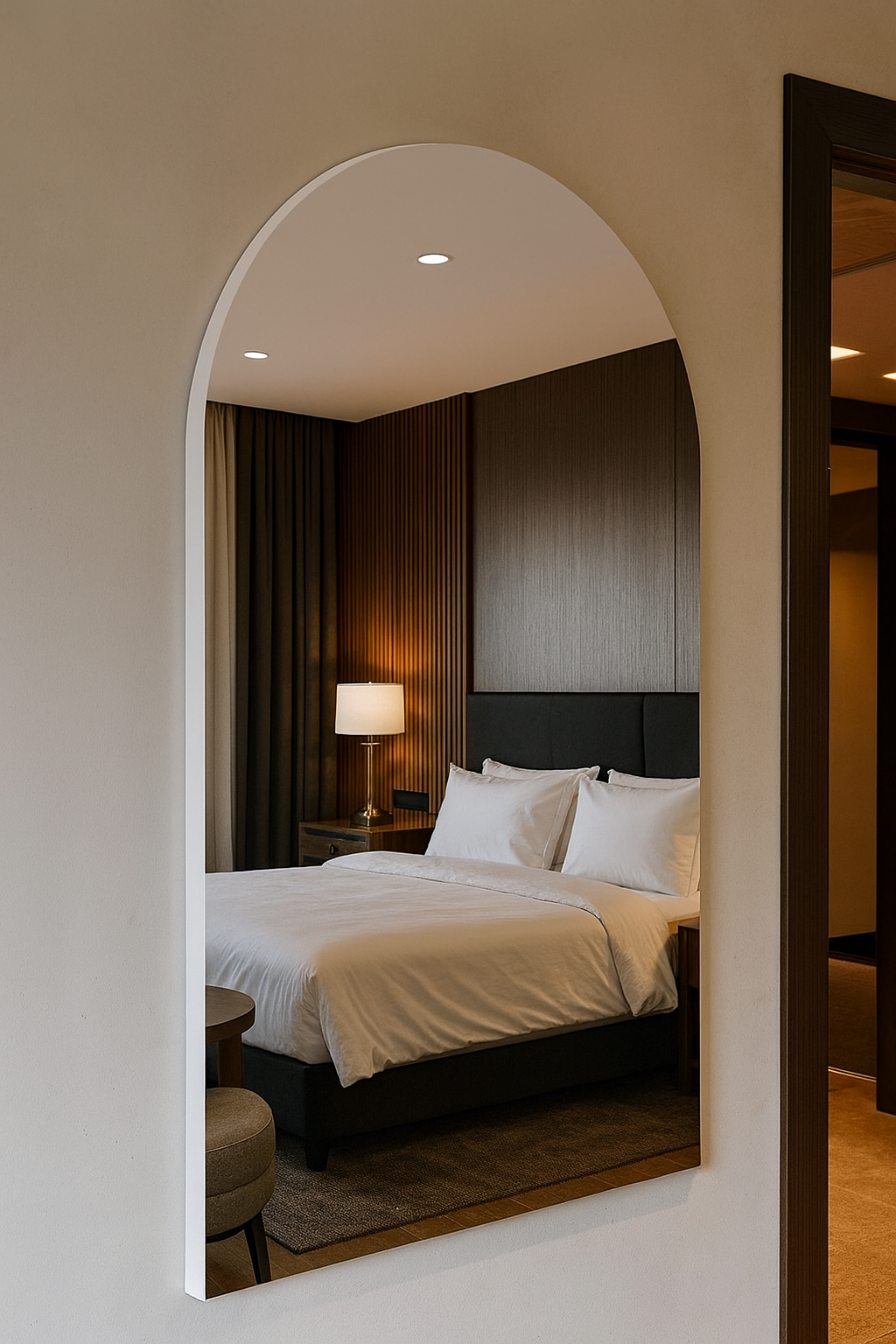 Arched LED Bathroom Mirror – Modern Lighted Vanity Mirror with Touch Sensor | Handmade Frameless Backlit Wall Mirror