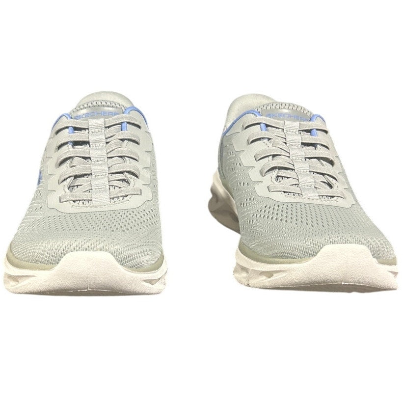 New In Box Skechers Womens Size 7.5 Gray Mesh Hands Free SwiftFit Slide In Shoes