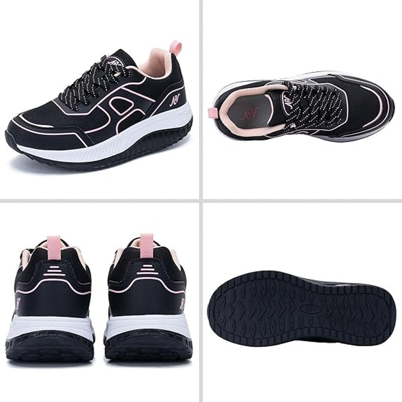 Zefuher Womens Size 10 Pink White Black Arch Support Orthotic Athletic Shoes