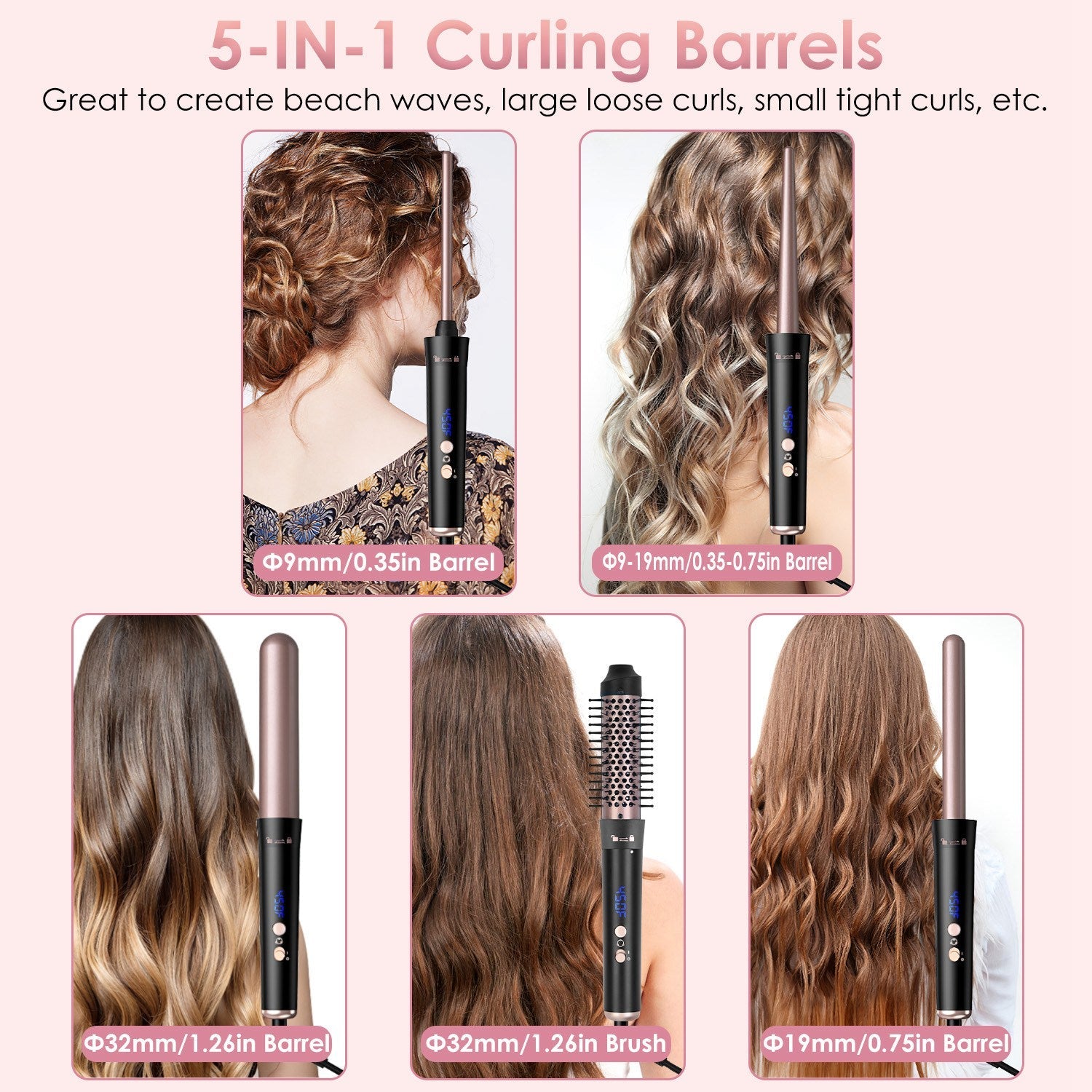 5 in 1 Curling Wand Hair Curling Iron