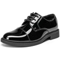 Bruno Marc Big Kid Boys Size 5 Shiny Black Lace Up Dress Oxford Formal Shoes