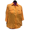 Croft & Barrow Woman 1X 3/4 Tabbed Sleeve 100% Cotton Button Down Shirt Blouse