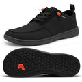 Pulltop Mens Size 8 Wide Toe Box Black Lace Up Barefoot Zero Drop Casual Shoes