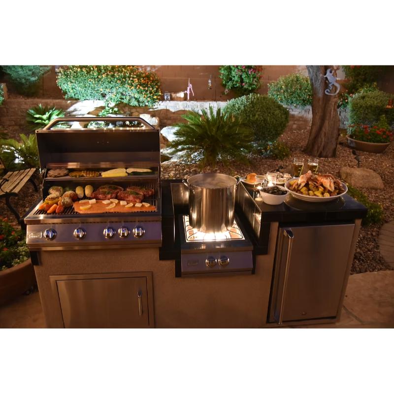 Professional Built-in Power Burner with Led Lights and Removable Grate for Wok