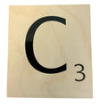 New 5" X 5.5" Scrabble Game Letter C Wooden Alphabet Tiles Craft Supply Letter