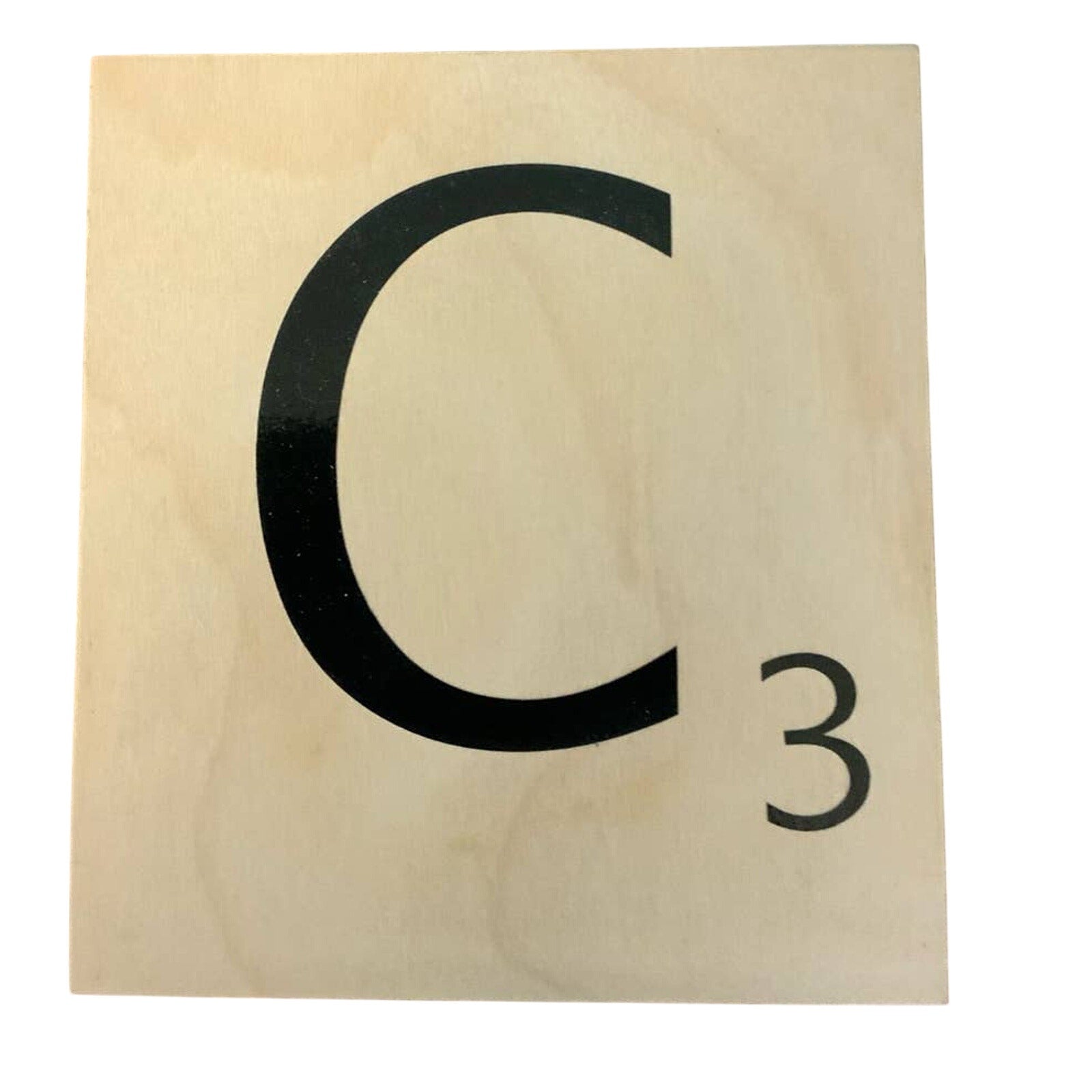 New 5" X 5.5" Scrabble Game Letter C Wooden Alphabet Tiles Craft Supply Letter