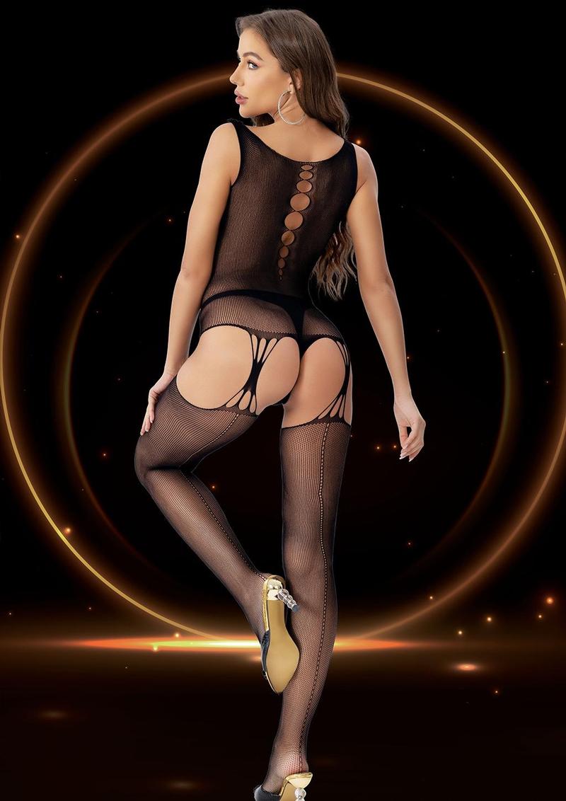 2pc Crop Top and Garter Hose