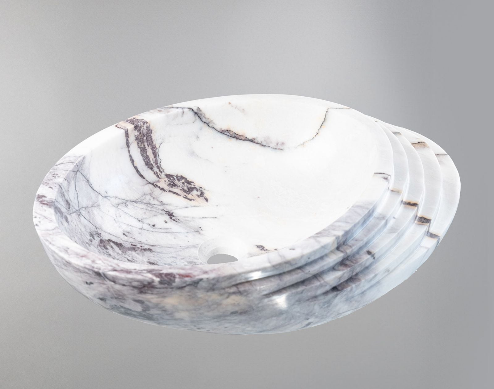 Marble Sink – Luxury Stone Sink Bathroom Basin (40x60x15 cm), Handcrafted Natural Marble Vanity Bowl