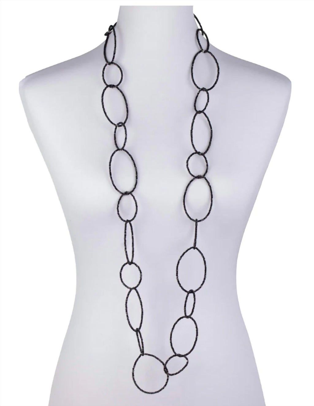 New Thames Hand Beaded Cut Crystal Loops Necklace