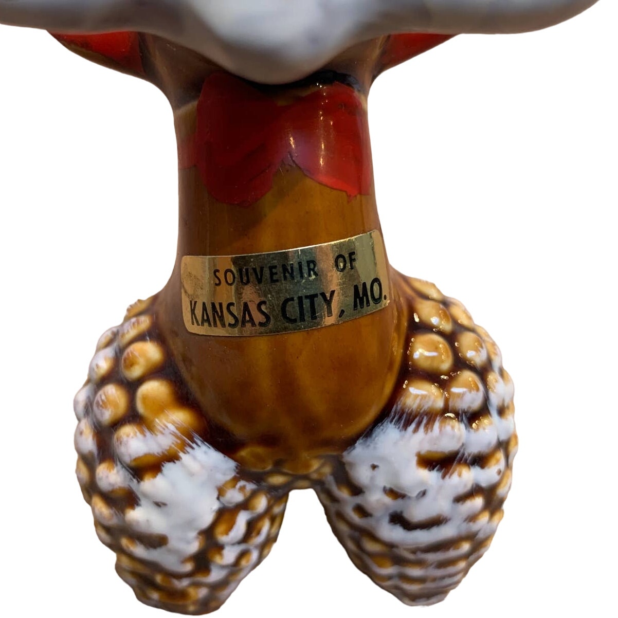 Vintage Made in Japan Souvenir of Kansas City MO Ceramic Dog Figurine Statue