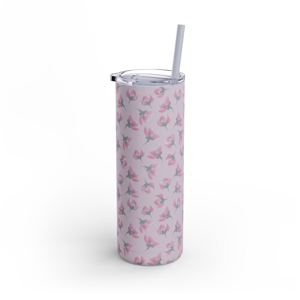 Customizable: Floral Pattern Tumbler, Personalized Gift for Coffee Lovers, Travel Mug for Women, Insulated Drinkware, Trendy Water Bottle