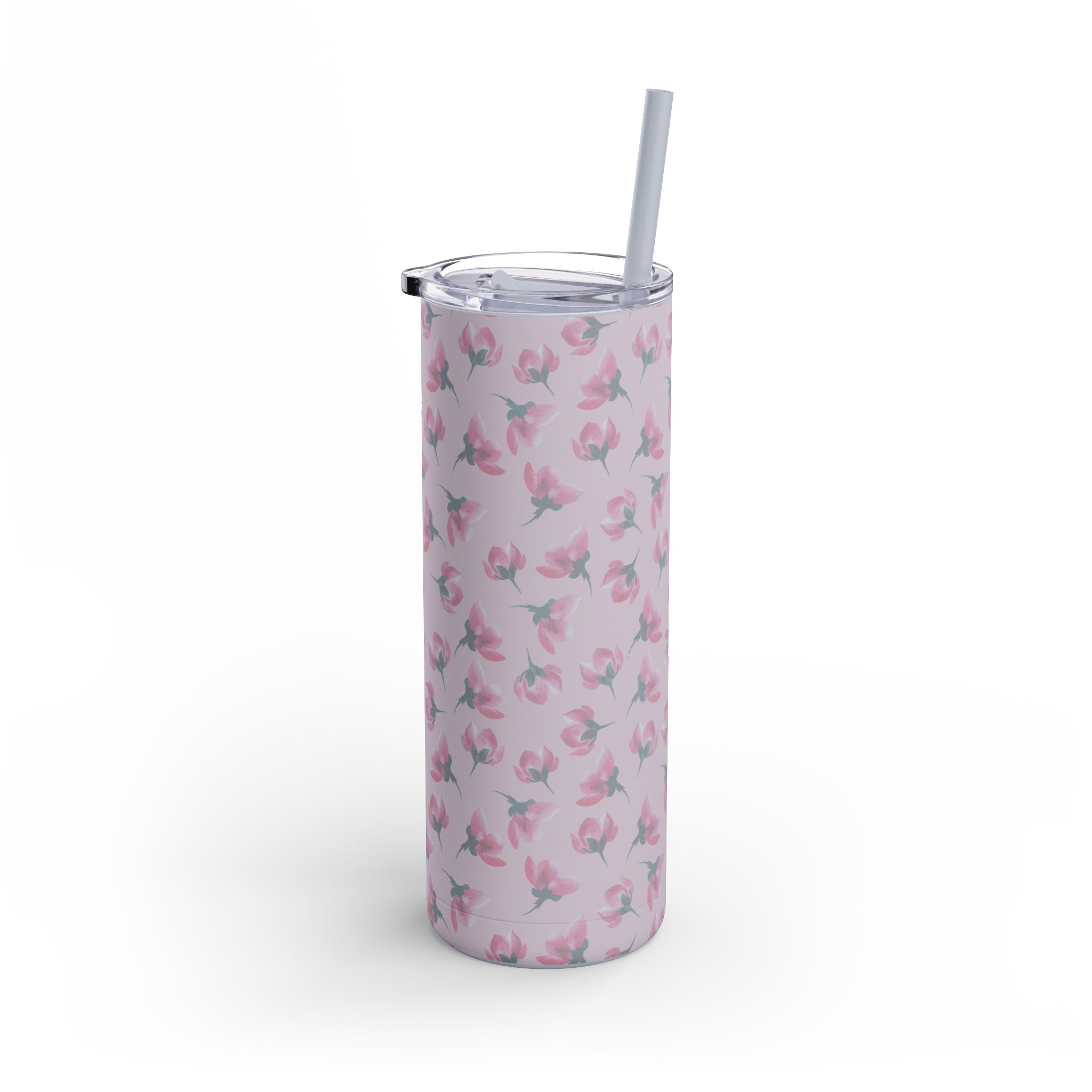 Customizable: Floral Pattern Tumbler, Personalized Gift for Coffee Lovers, Travel Mug for Women, Insulated Drinkware, Trendy Water Bottle