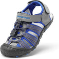 Dream Pairs Boy Size 2 Blue Gray Hook Loop Close Toe Athletic Sport Sandal Shoes