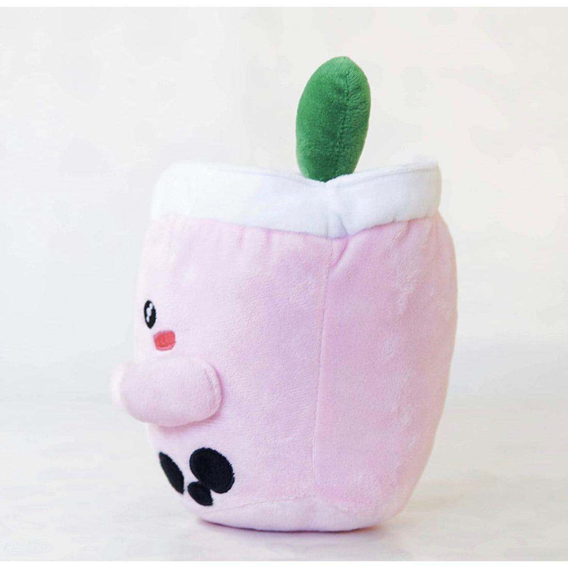 ABC Boba Tea Plush Pink Berry Cute Stuffed Animal Toy 10"