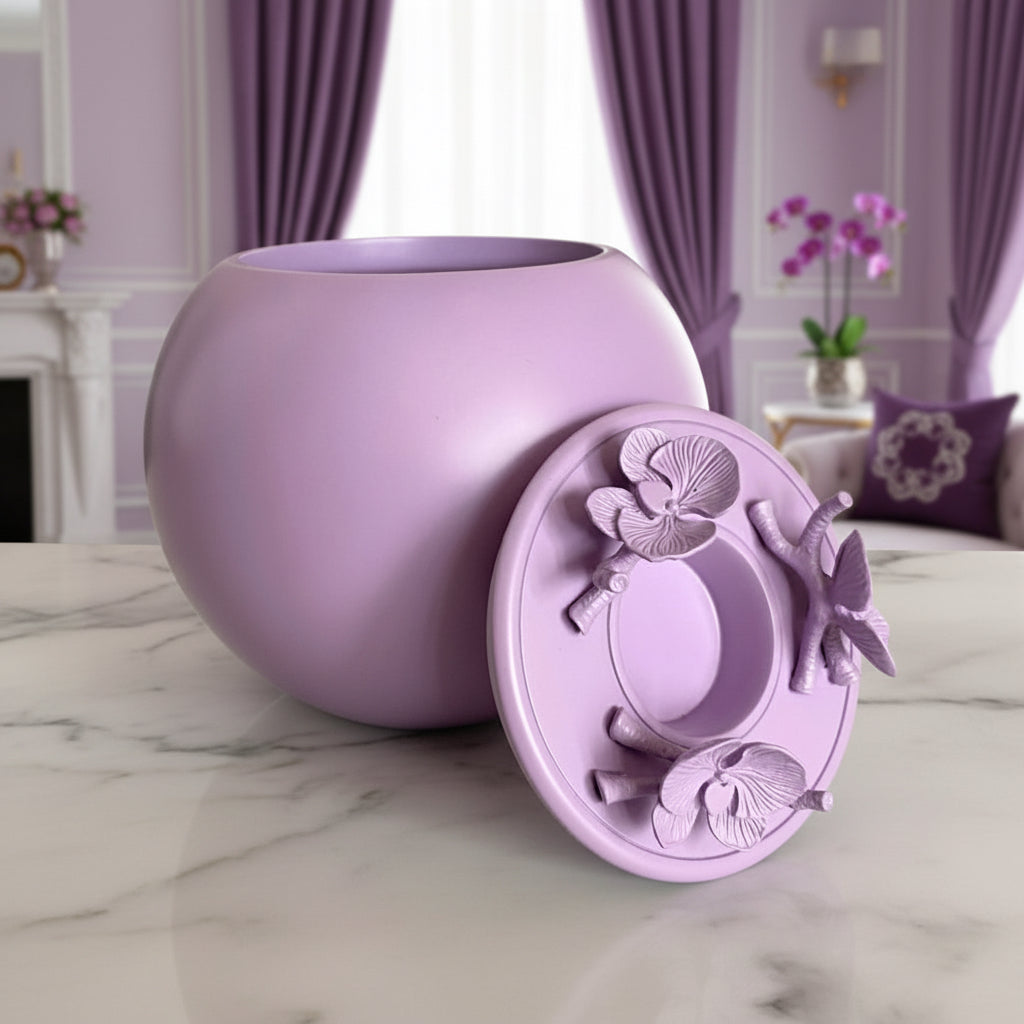 Orchid Urn for Loved ones [Keepsake Size] Handmade - LAVENDER