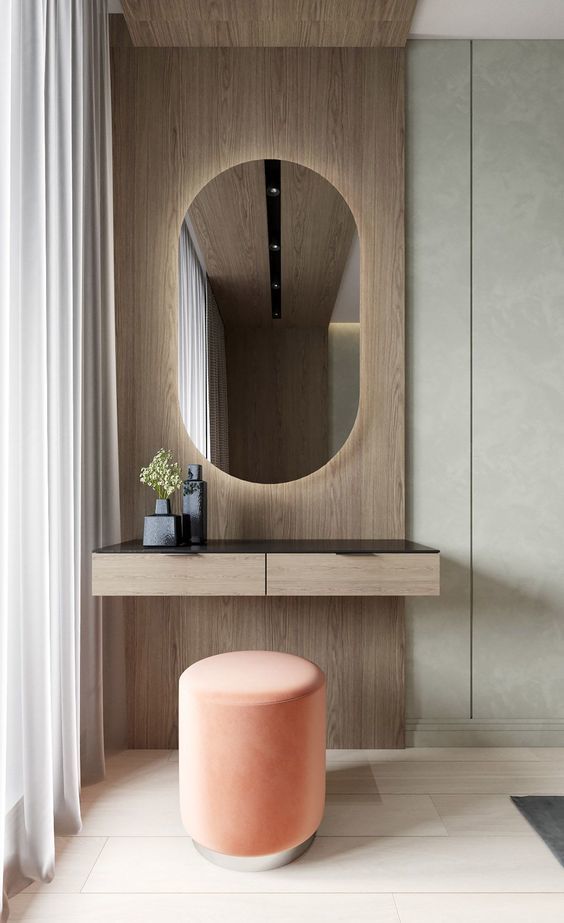 LED Bathroom Mirror – Arched Lighted Vanity Mirror with Touch Sensor | Handmade Modern Backlit Wall Mirror