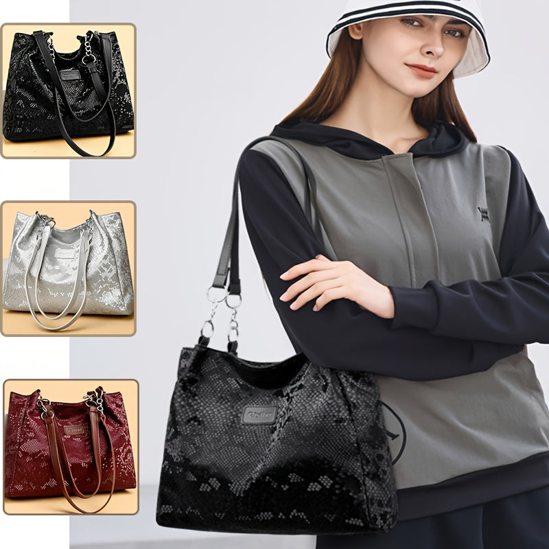 Perfect Lily Women's Snake Print Shoulder Bag