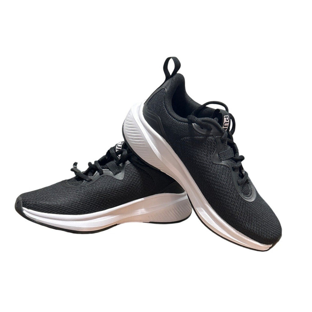 New Puma Womens Size 8.5 Black White Lace Up Skyrocket Sneaker Athletic Shoes