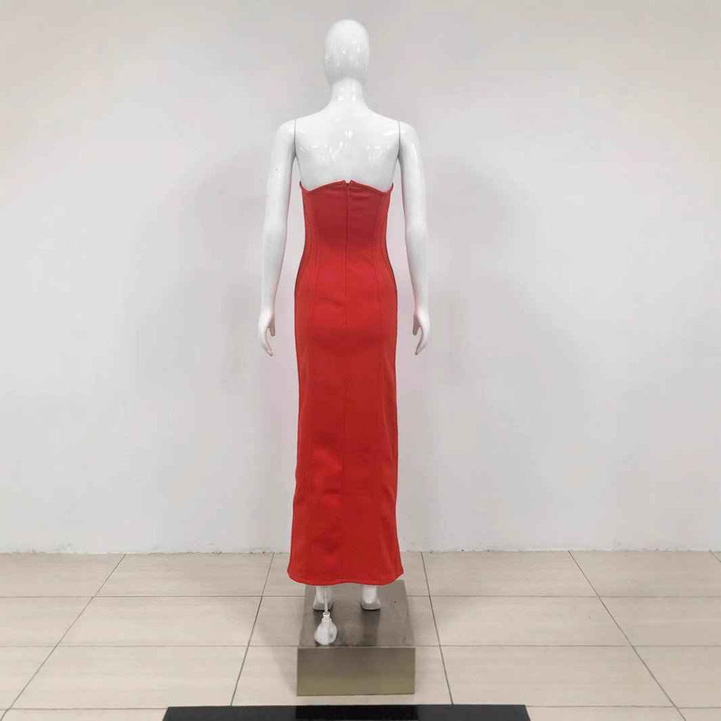European Elegant Strapless :Sexy Long Dress