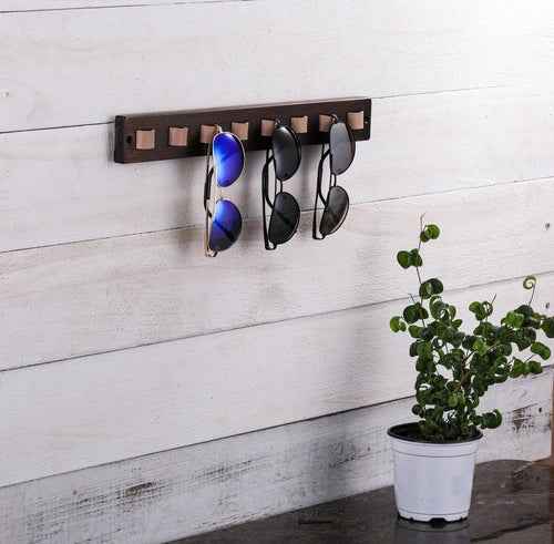 Wood Sunglasses Holder Wall Mounted Sunglass Organizer Husband Gifts