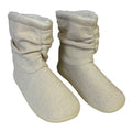 LongBay Womens Size 9-10 Cream Ankle Boot Slippers Closed Round Toe House Shoes